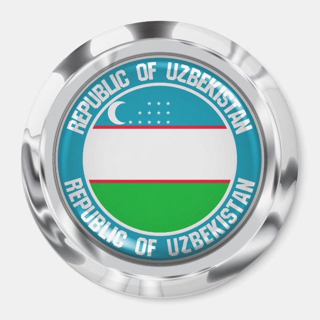 Imã Emblema redondo de Uzbekistan (Frente)