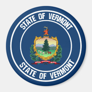 Imã Emblema redondo de Vermont