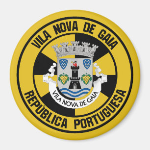 Imã Emblema redondo de Vila Nova de Gaia