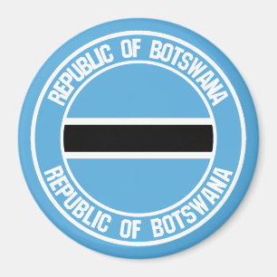 Imã Emblema Redondo do Botsuana