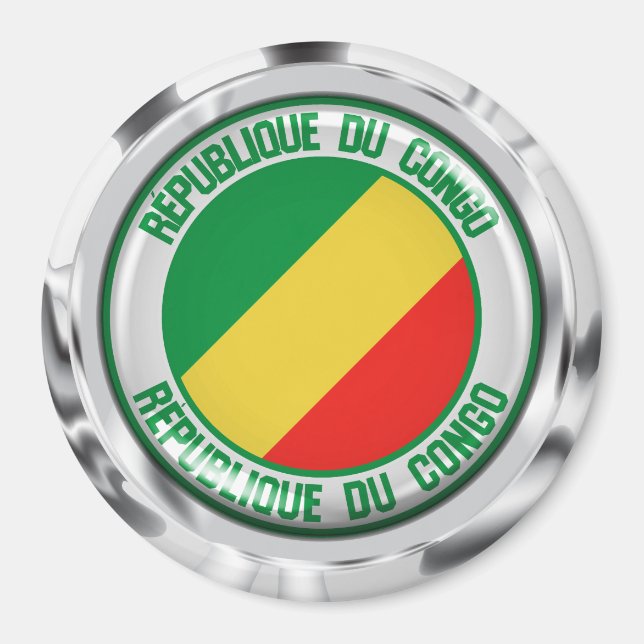 Imã Emblema redondo do Congo (Frente)