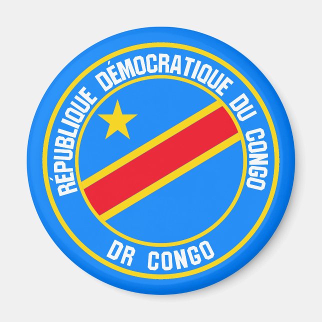 Imã Emblema redondo do Congo (Frente)