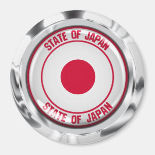 Imã Emblema Redondo do Japão