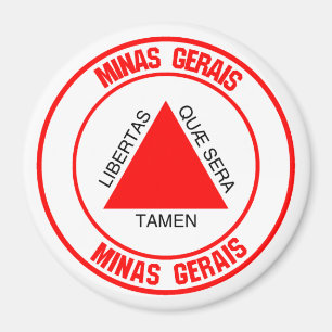 Imã Emblema redondo do Minas Gerais