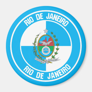 Imã Emblema redondo do Rio de Janeiro