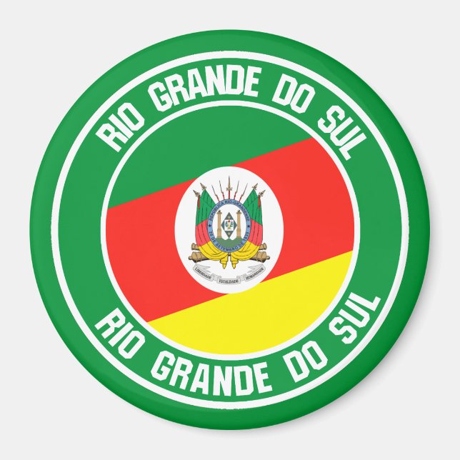 Imã Emblema Redondo Rio Grande do Sul (Frente)