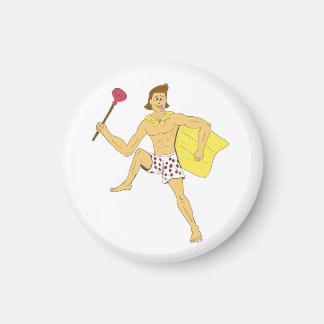 Imã êmbolo e cara de roupa interior