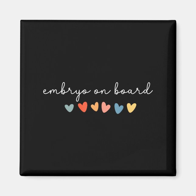 Imã Embryo On Board Heart Ivf Transfer Day Fertility N (Frente)