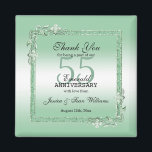 Imã Emerald Gem & Glitter 55º Aniversário de Casamento<br><div class="desc">Glamorosa e elegante posth 55th Aniversário do Casamento Esmeralda favorece o ímã com joias na moda emerald verde gem de esquina decorações antigas e quadros de borda colorida correspondentes. Uma design romântica para sua celebração. Todo texto, fonte e cor da fonte são totalmente personalizáveis para atender às suas necessidades. Se...</div>