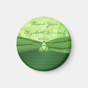 Imã Emerald Green Celtic Loveknot Weding Favor Magnet