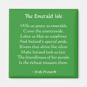 Imã Emerald Isle Irish Proverb Magnet