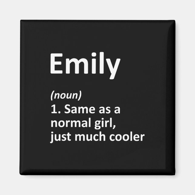 Imã Emily Definition Personed Name Funny Birthday (Frente)