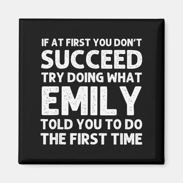 Imã Emily Name D Birthday Funny Christmas Joke  (Frente)