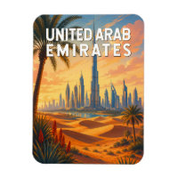 Emirados Árabes Unidos Ilustração Viagem Arte