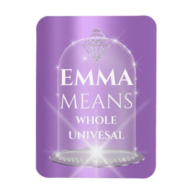 Ímã Emma Name Significa Casamento Bridal Birthday Roxo (Vertical)