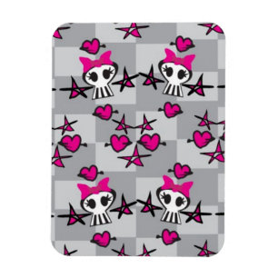 Ímã Emo Skulls Pattern