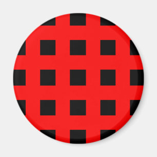 Imã Emo Stripes Vermelho e Preto - Alternativo Grunge