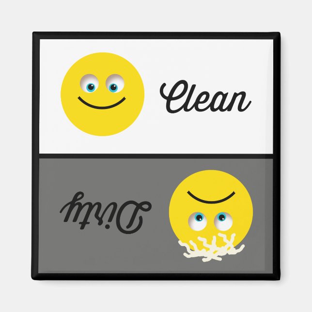 Imã Emoji Clean Dirk Dishwasher Magnet (Frente)
