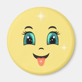 Imã Emoji de Rosto Feliz Fofo