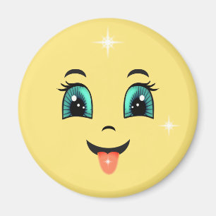 Imã Emoji de Rosto Feliz Fofo