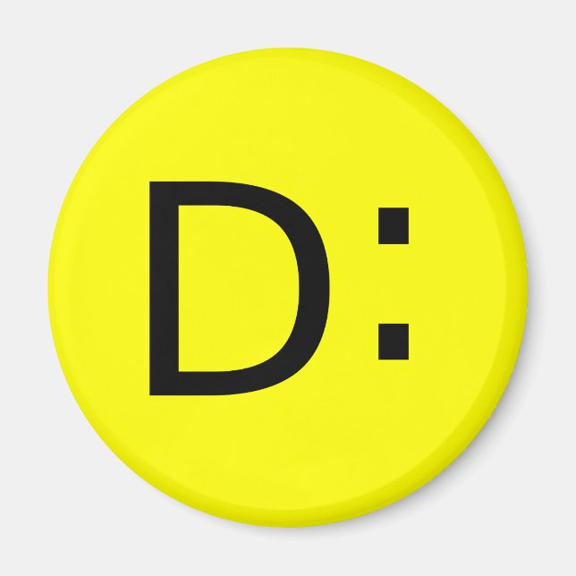 Imã Emoticon chocado (Frente)