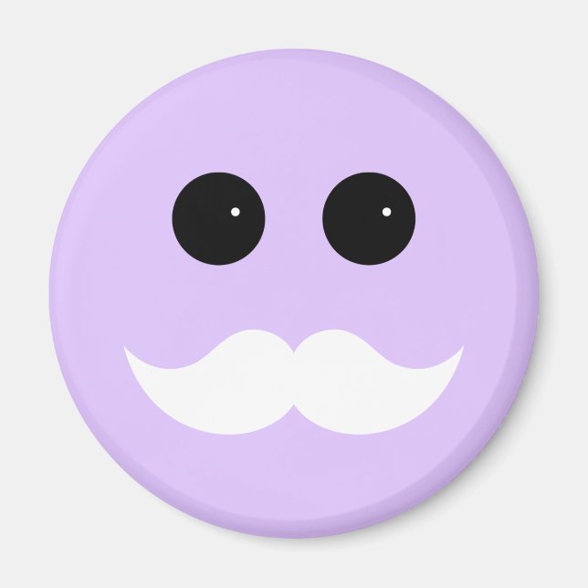 Imã Emoticon do bigode roxo (Frente)