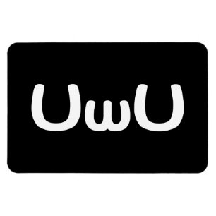 Ímã Emoticon feliz da cara do Anime de UwU