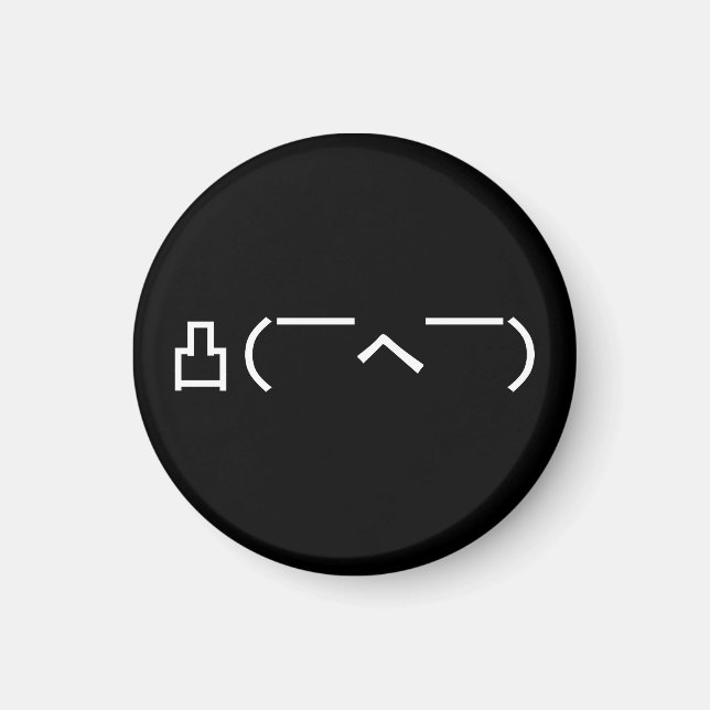 Imã Emoticon Japonês, Dedo Médio Irritado, Kaomoji (Frente)