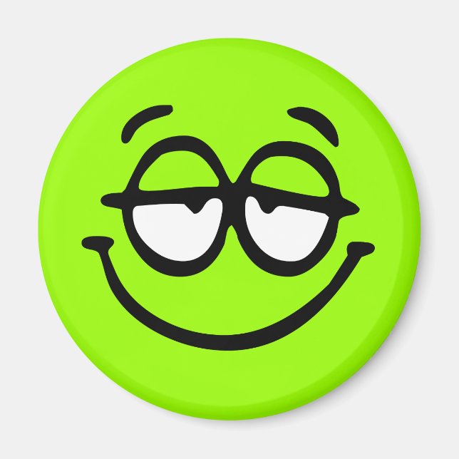 Imã Emoticon - Magneto de Fundo Personalizável (Frente)