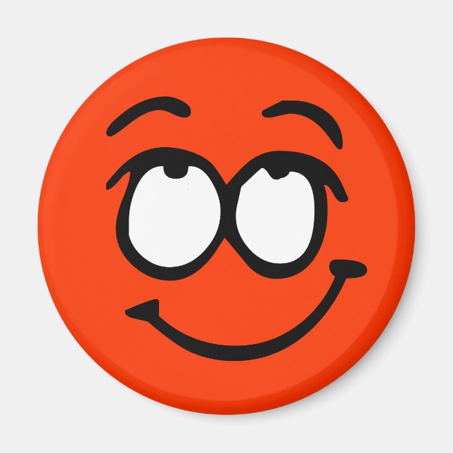 Imã Emoticon - Magneto de Fundo Personalizável (Frente)