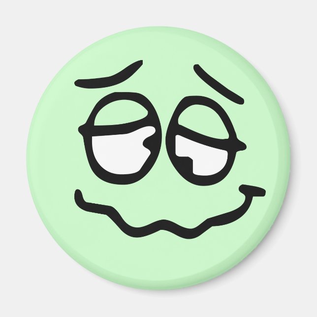 Imã Emoticon - Magneto de Fundo Personalizável (Frente)