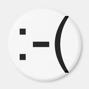 Imã Emoticon triste! produtos do geek!