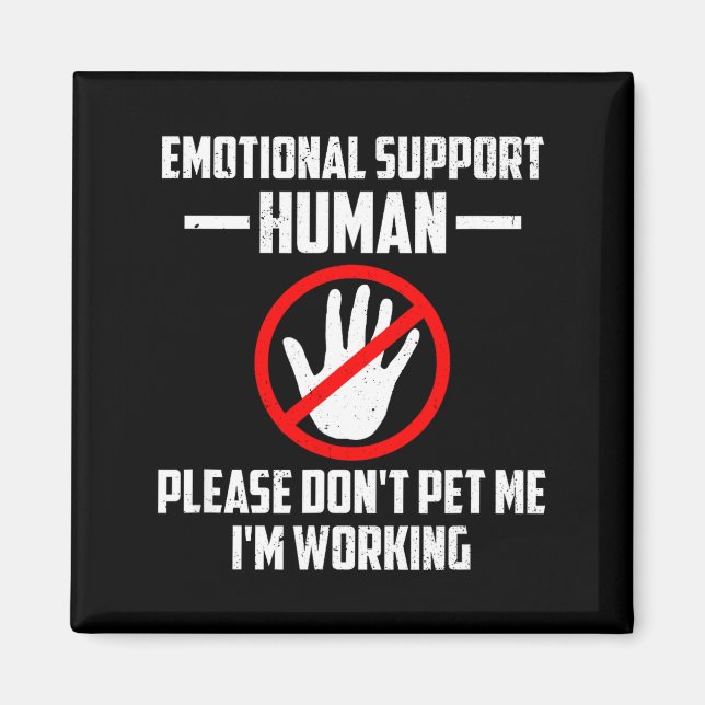 Imã Emotional-suprt Human Halloween Costume Do Not Pet (Frente)