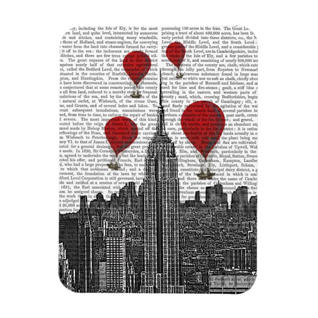 Ímã Empire State Building e Red Hot Air Balloons (Vertical)