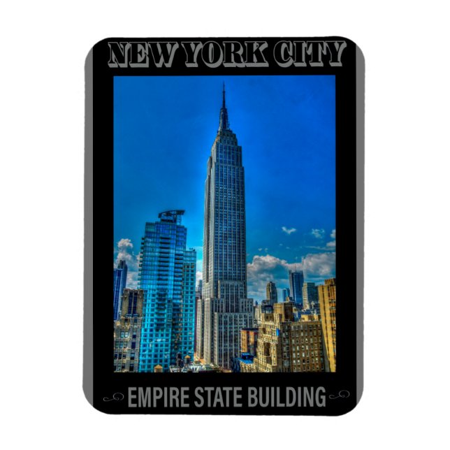 Ímã Empire State Building Nova Iorque Vintage (Vertical)