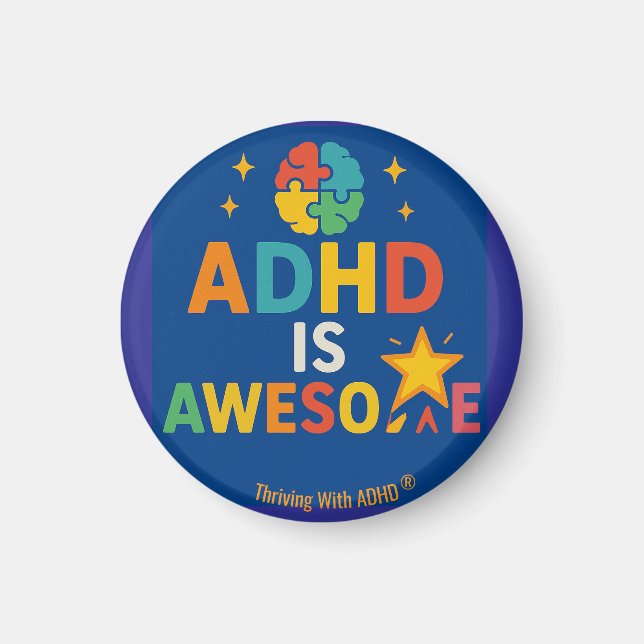 Imã Empolgação com ADHD * ADHD incrível" (Frente)