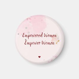 Imã Empowered Women Empower Women Pink Watercolor Chic