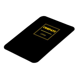 Ímã Empresa Personalizada Preta Moderna Personalizada