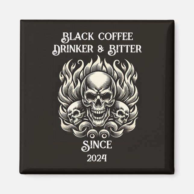 Imã Empurrador de café preto personalizado e amassador (Frente)