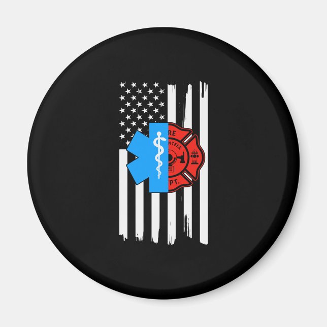 Imã Emt Bombeiro American Flag Distress.Png (Frente)
