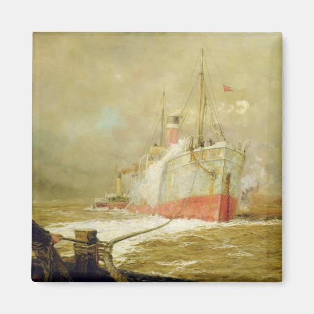 Imã Encaixando uma Embarcação de Carga (Frente)