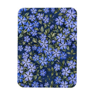 Ímã Encantadoras Flores de Vinca Azul Profundo Espalha