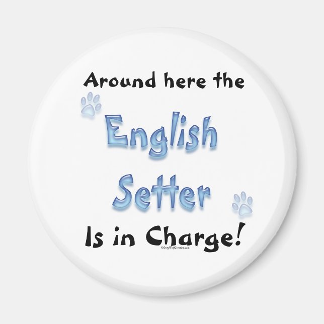 Imã Encargo do Setter Inglês - Magnet (Frente)