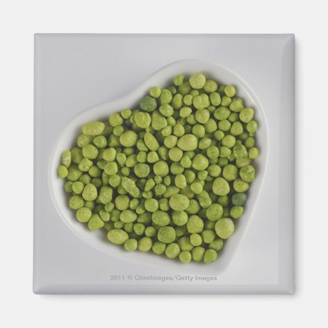 Imã Encerramento de seixos verdes numa tigela em forma (Frente)