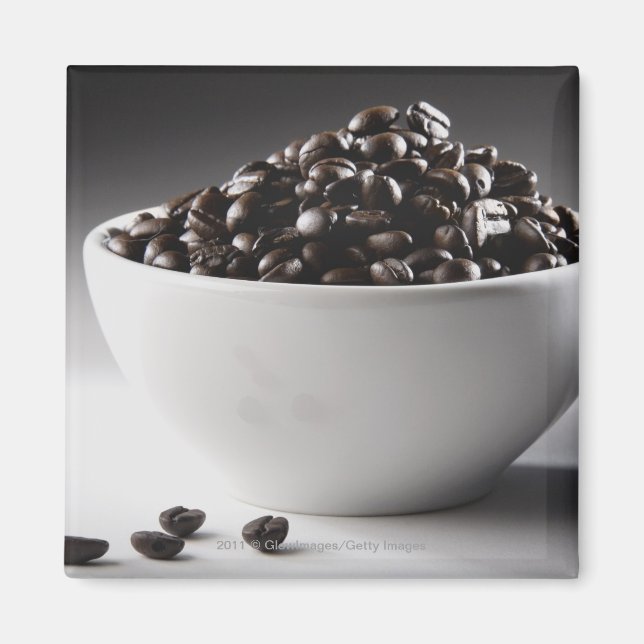 Imã Encerramento de um cheio de taças de grãos de café (Frente)