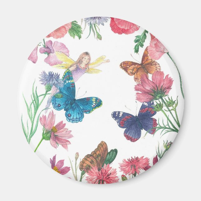 Imã Enchimento de Fadas de Flores (Frente)