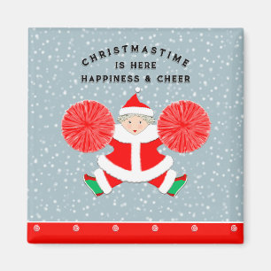 Imã Enchimento de Meia de Natal de Cheerleader