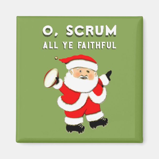 Imã Enchimentos de Meia de Natal de Rugby (Frente)