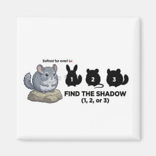 Imã Encontre a Sombra Chinchila Animal Busca Mundial p