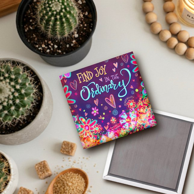 Imã Encontre alegria Inspiração Floral Roxal (Criador carregado)